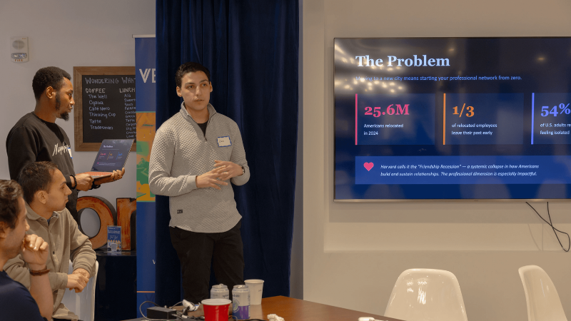 PMs in AI pitch presentation